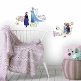 Frozen Peel and Stick Wall Decals with Glitter