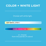 Smart Color Light Bulb, 75W Equivalent, Requires 2.4 GHz Wi-Fi