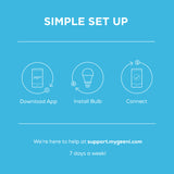 Smart Color Light Bulb, 75W Equivalent, Requires 2.4 GHz Wi-Fi